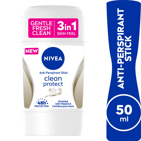 Nivea Clean Protect 3 In 1 Antiperspirant Stick – 50ml - Pinoyhyper