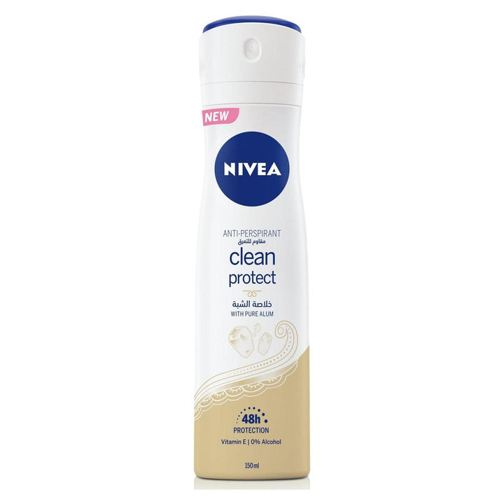 Nivea Clean Protect Antiperspirant 48H Deodorant Spray - 150ml - Pinoyhyper