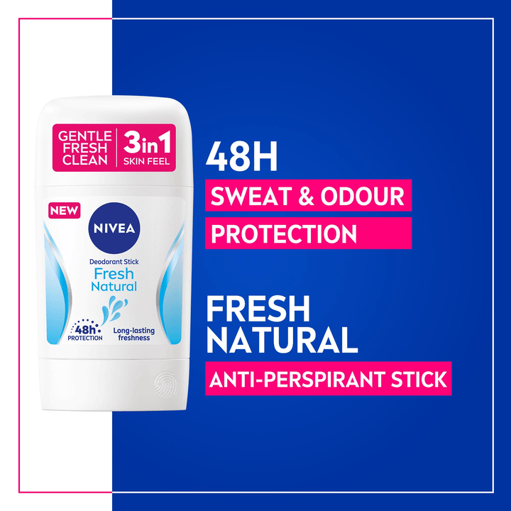 Nivea Fresh Natural 3 In 1 Antiperspirant Stick – 50ml - Pinoyhyper