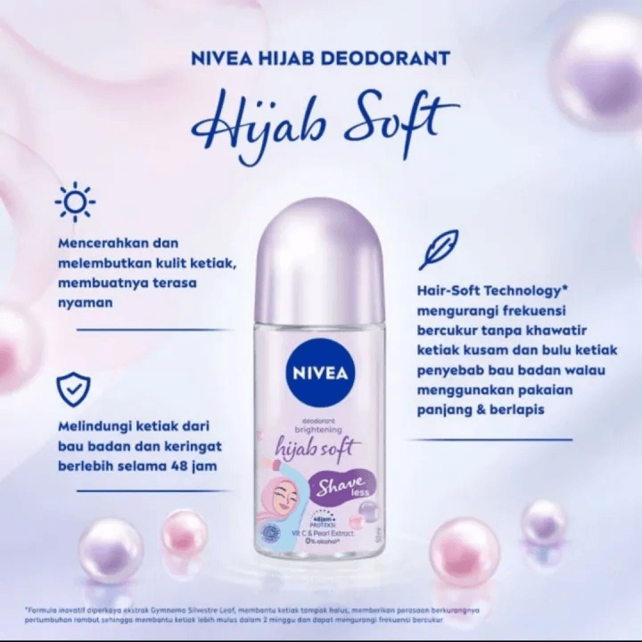 Nivea Roll On Brightening Hijab Soft - 50ml - Pinoyhyper