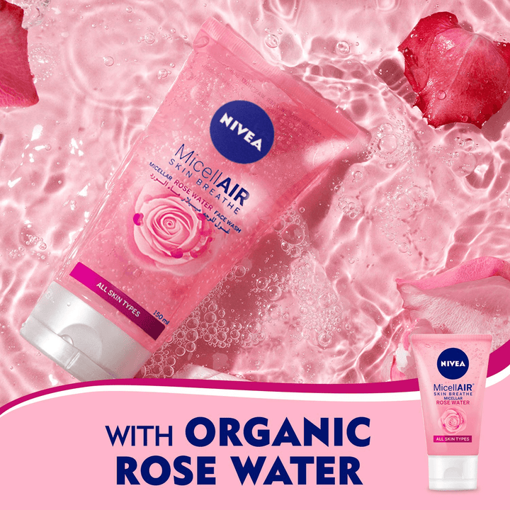 Nivea Rose Care Organic Rose Water Micellar Face Wash - 150ml - Pinoyhyper