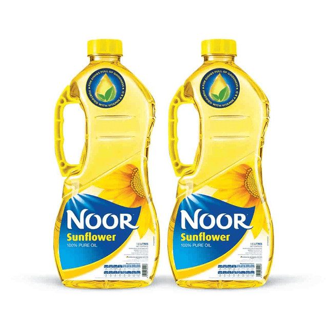 Noor 100% Pure Sunflower Oil Twin Pack - 2 x 1.5L - Pinoyhyper