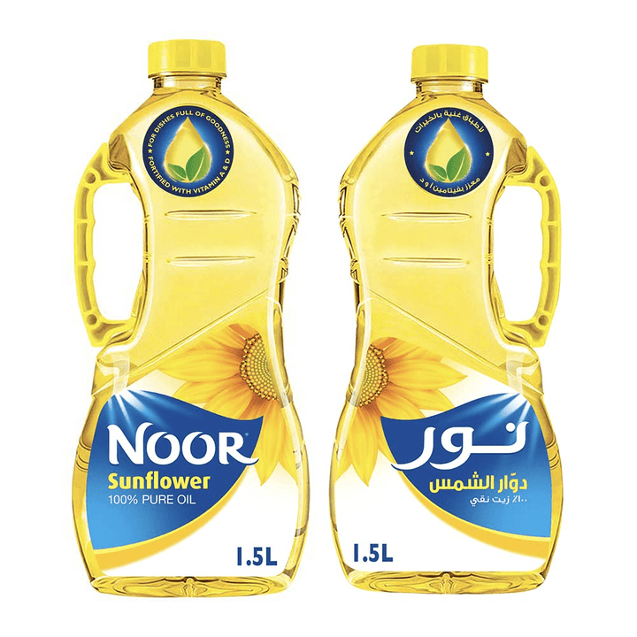 Noor 100% Pure Sunflower Oil Twin Pack - 2 x 1.5L - Pinoyhyper