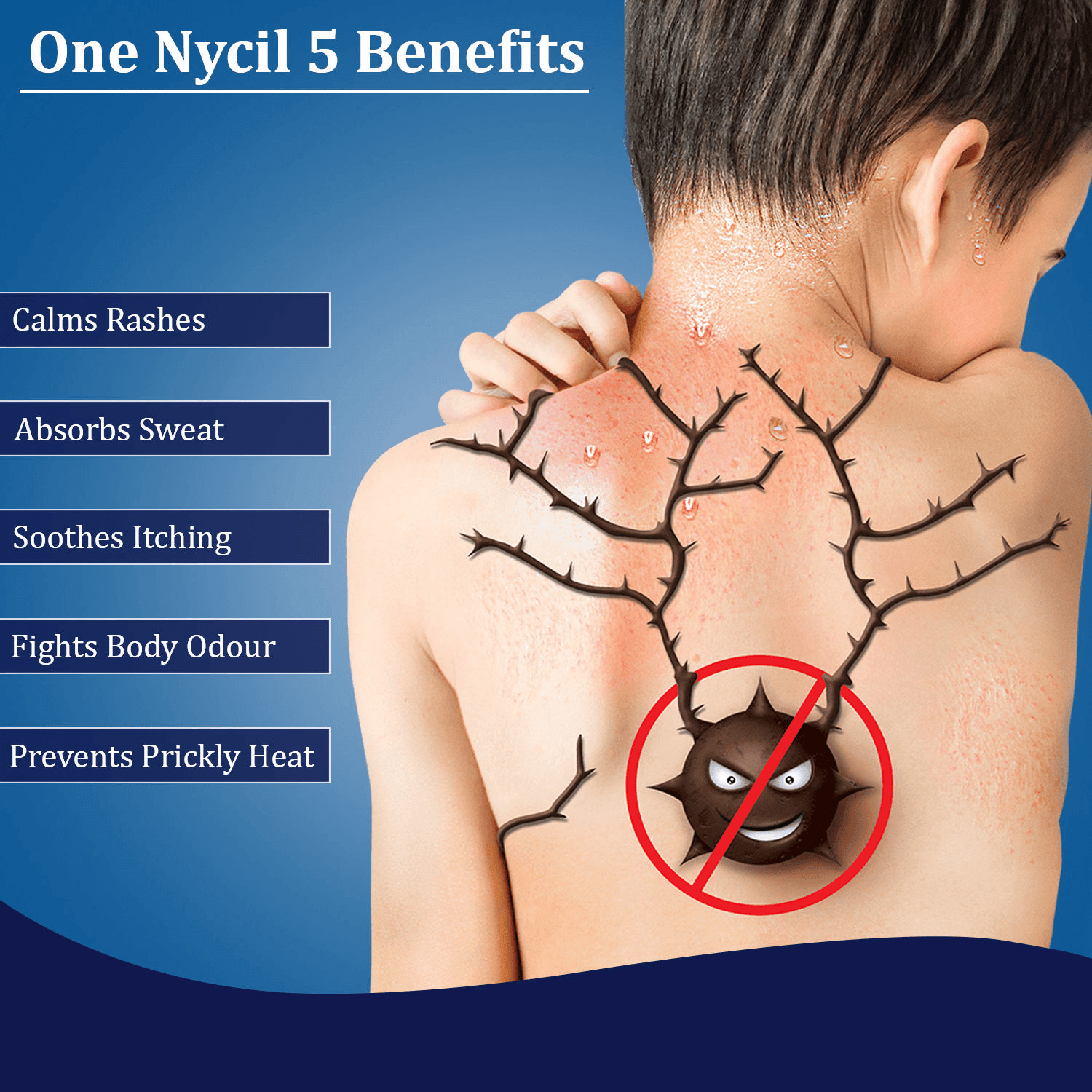 Nycil Germ Expert Cool Herbal Prickly Heat Powder - 187.5g - Pinoyhyper