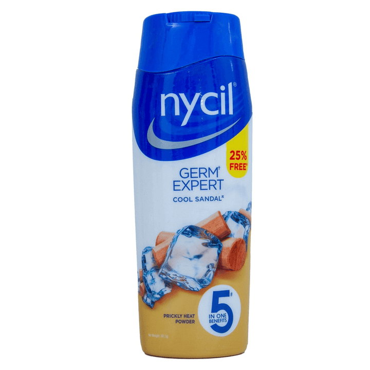 Nycil Germ Expert Cool Sandal Prickly Heat Talcum Powder - 187.5g - Pinoyhyper