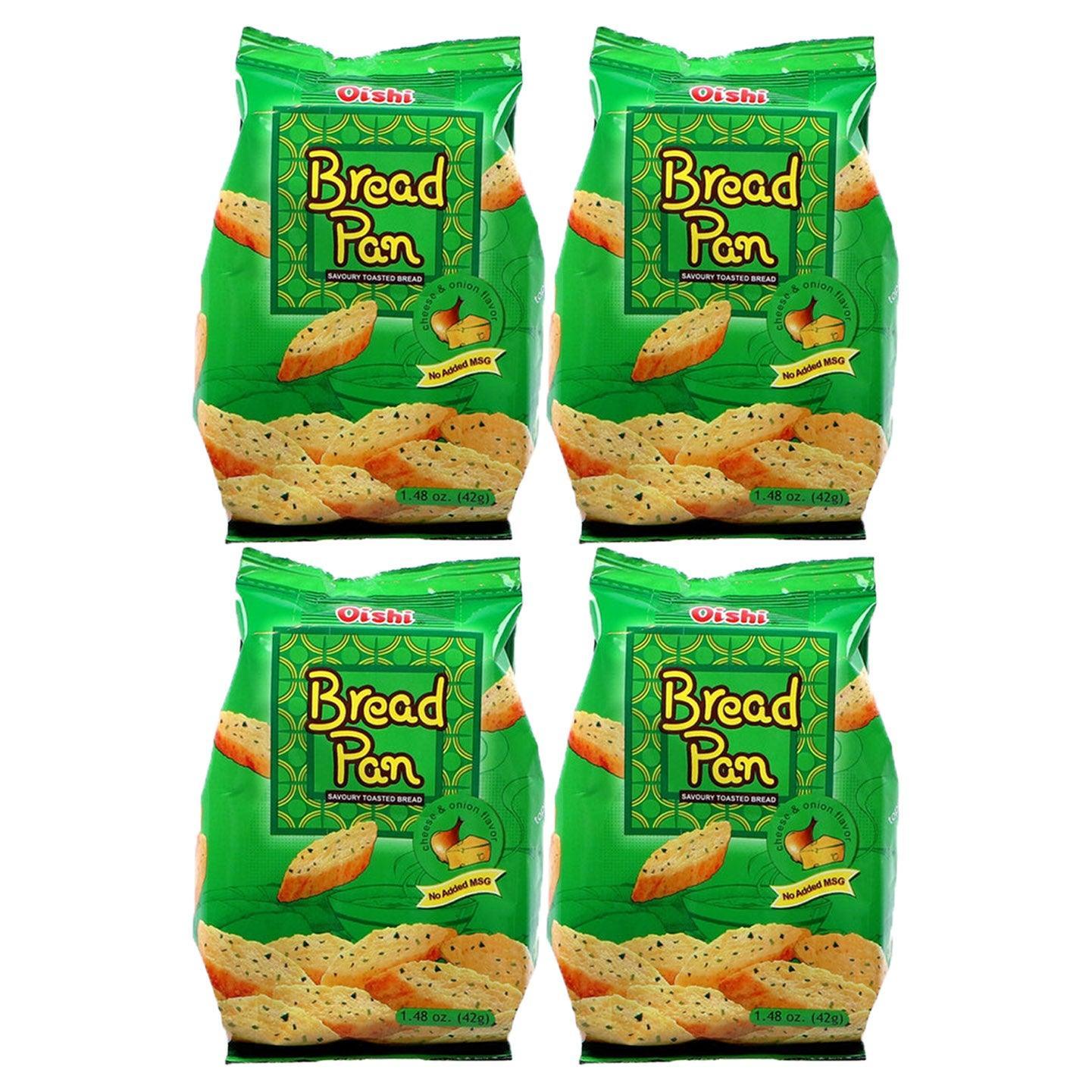 Oishi Bread Pan Toasted Bread Cheese & Onion Flavor - 4Pcs × 42g (Offer) - Pinoyhyper