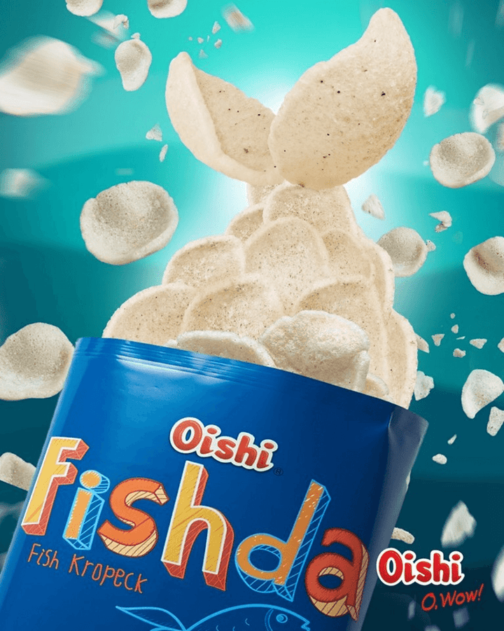 Oishi Fishda Fish Kropeck Cracker - 80g - Pinoyhyper