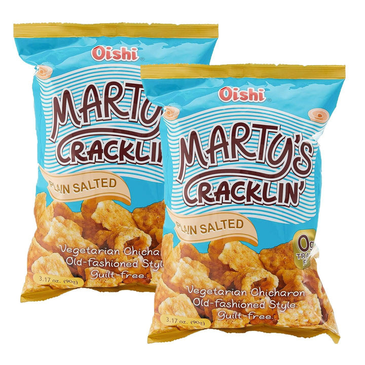 Oishi Martys Cracklin Plain Salted 2Pcs × 90gm ( Combo) - Pinoyhyper
