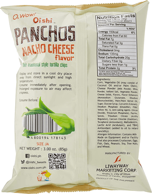 Oishi Panchos Nacho Cheese Flavor - 85g - Pinoyhyper
