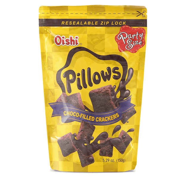 Oishi Pillows Choco-Filled Crackers 150g - Pinoyhyper