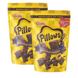 Oishi Pillows Choco-Filled Crackers - 2×150g (Offer) - Pinoyhyper
