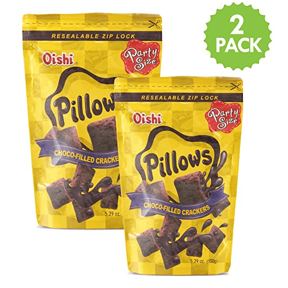 Oishi Pillows Choco-Filled Crackers - 2×150g (Offer) - Pinoyhyper