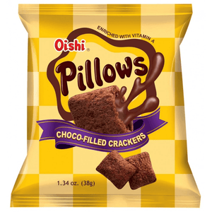 Oishi Pillows Choco-Filled Crackers - 38g - Pinoyhyper