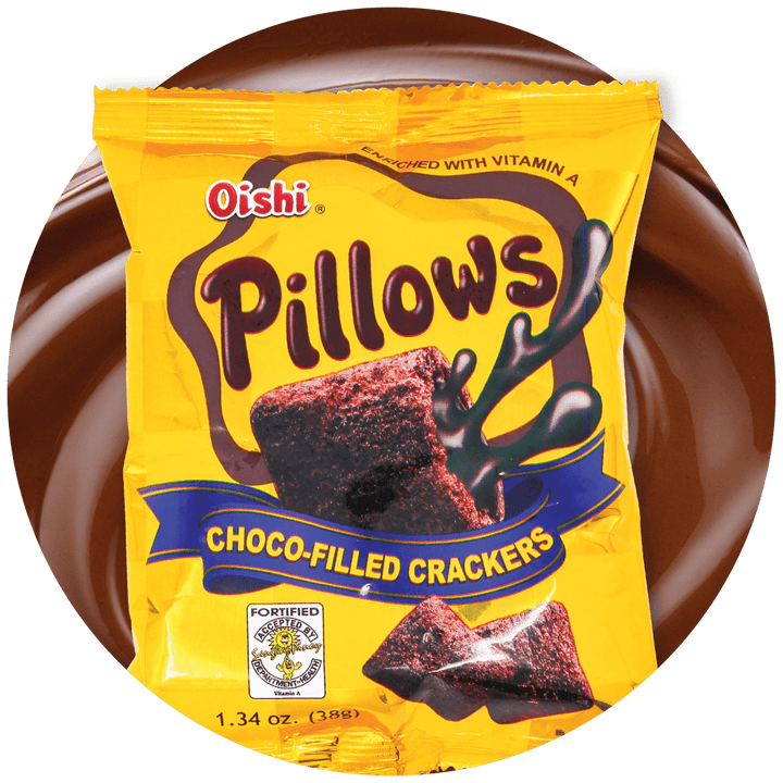 Oishi Pillows Choco-Filled Crackers - 38g - Pinoyhyper