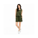 Two-Piece Sleeveless Tank Top and Shorts Loungewear Set