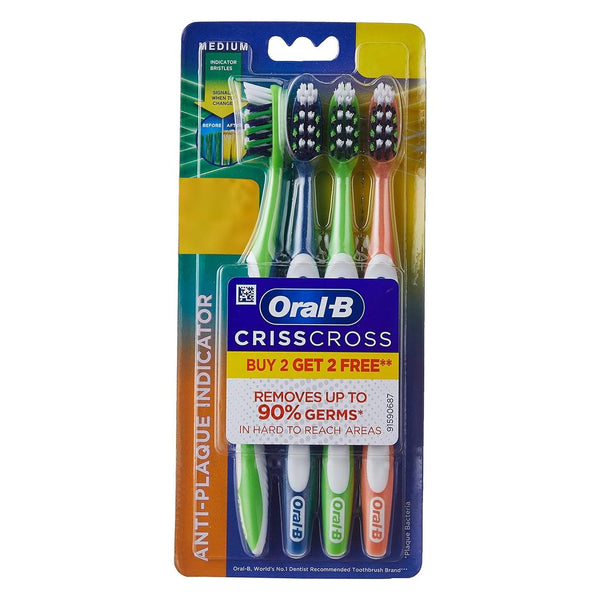 Oral B Criss Cross Medium Toothbrush (BUY 2 GET 2 Free) - Pinoyhyper