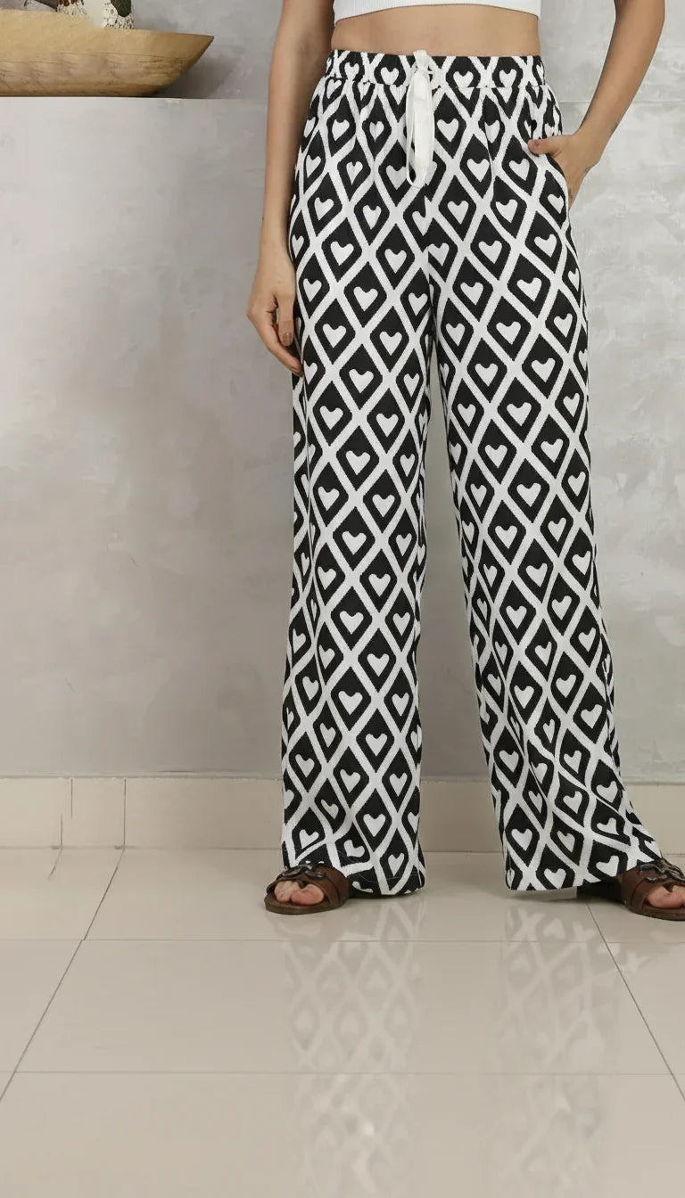 Women's High-Waist Stylish Wide Leg Pants #4241
