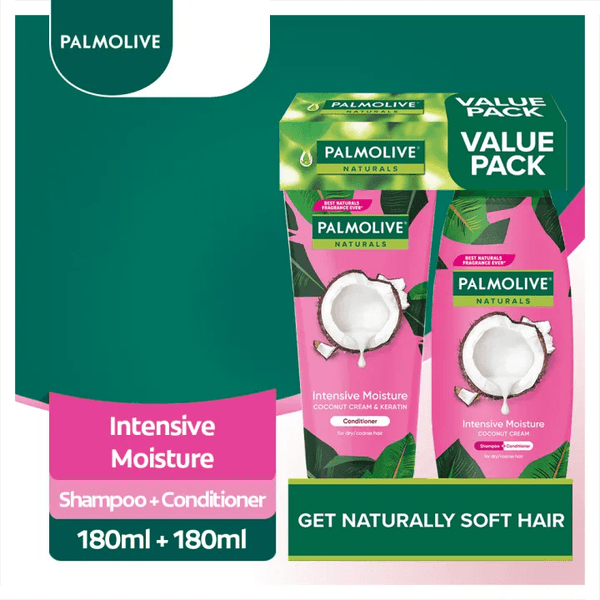 Palmolive Naturals Intensive Moisture Shampoo + Conditioner - 180ml x 2Pcs (Offer) - Pinoyhyper