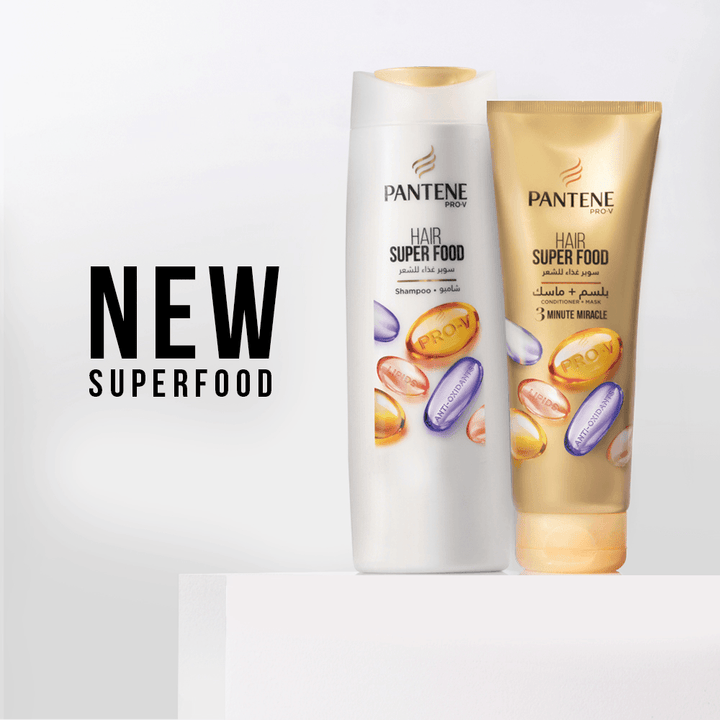 Pantene Pro-V Hair Superfood Shampoo + Conditioner - 400ml + 200ml - Pinoyhyper