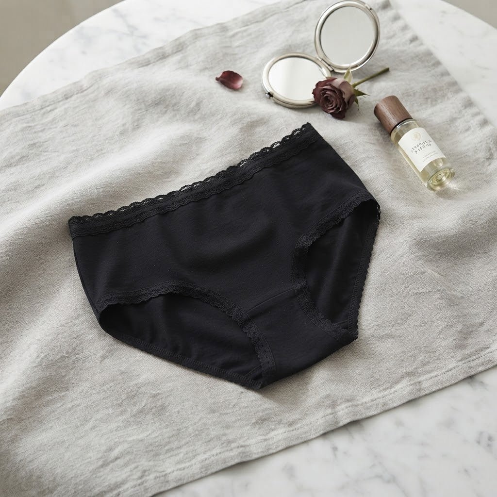 Women's Mid-Waist Ribbed Cotton Hipster Panties