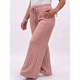 Classic Rib Knit Everyday Palazzo Pants - R1511