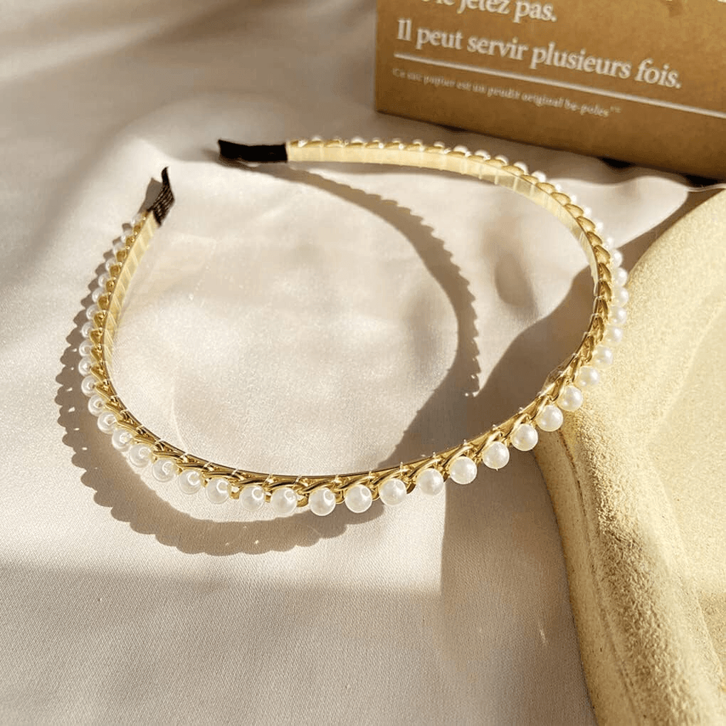 Pearl Hairband For Women Simple Elastic Headband - 1 Pcs (KT-80-523) - Pinoyhyper