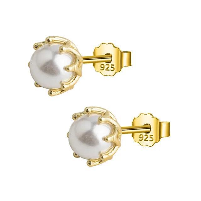 Pearl plug stud earrings Elegant - 1 Pc - Pinoyhyper