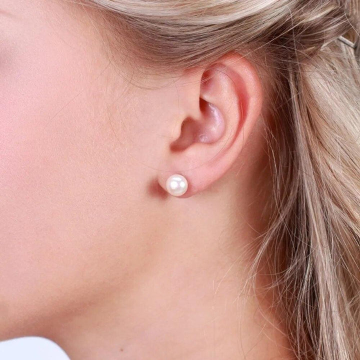 Pearl plug stud earrings Minimal Style - 1 Pc - Pinoyhyper