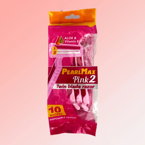 Pearlmax Twin Blade Women Disposable Razor - 10 Pcs - Pinoyhyper