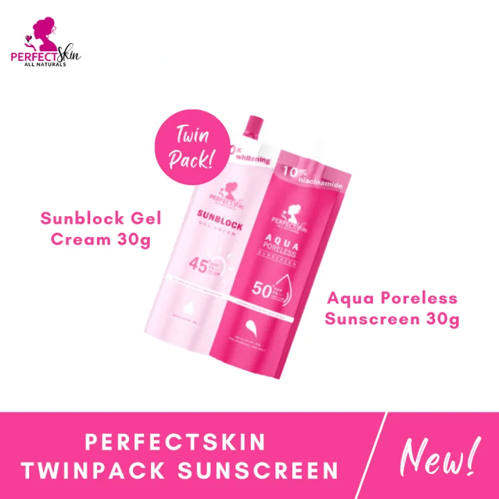 PerfectSkin Aqua Poreless & Sunblock Gel Cream Twin Pack - Pinoyhyper