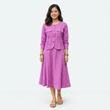 Lady Guoguo Women’s Button Front Linen Dress - HY001