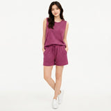 Two-Piece Sleeveless Tank Top and Shorts Loungewear Set