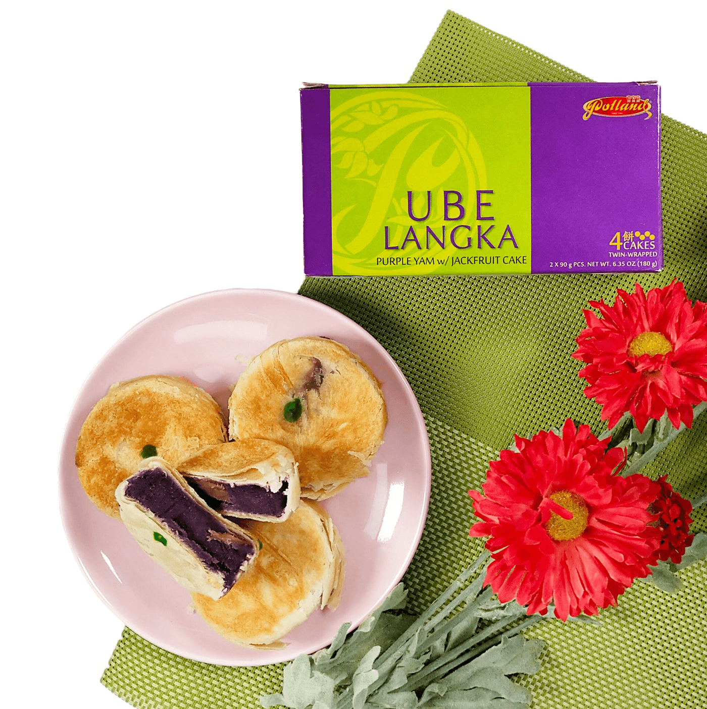Polland Hopia Ube Langka Cakes - 180g - Pinoyhyper