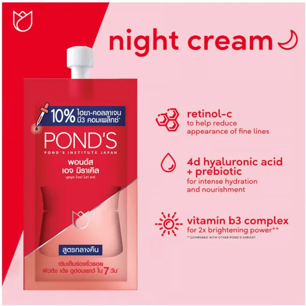 Pond's Age Miracle Youth Glow Night Cream - 6.5g - Pinoyhyper