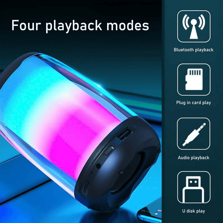 Portable Bluetooth Speaker With Colorful Lights Glow Plus 4 Mini - Pinoyhyper