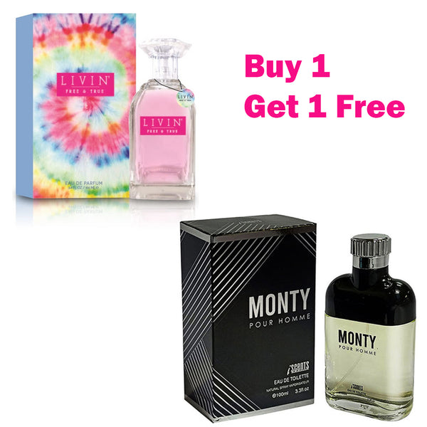 Livin Free True & Monty Women Perfumes 1+1 PR-59