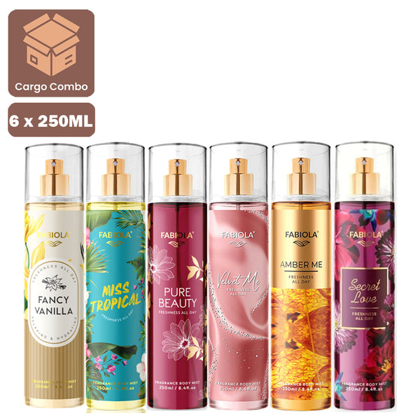 Fabiola Popular Fragrance Body Mist - 250ml × 6 Pcs (PR-67)