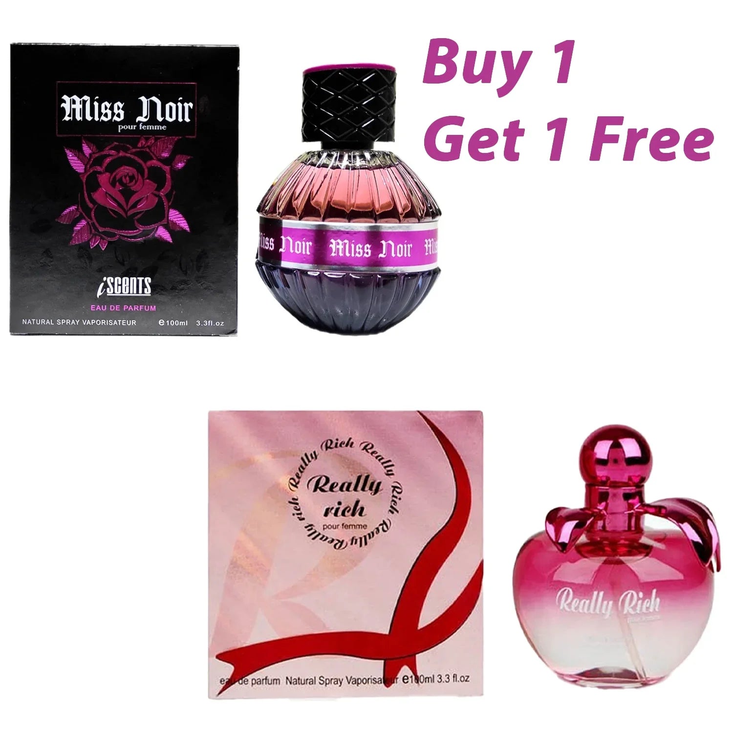 Miss Noir + Really Rich Women Perfumes 1+1 PR-80