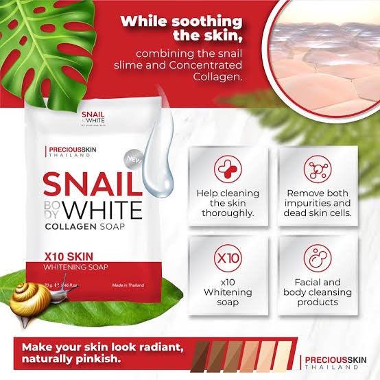 Precious Skin Snail White Collagen Soap 70g - Pinoyhyper