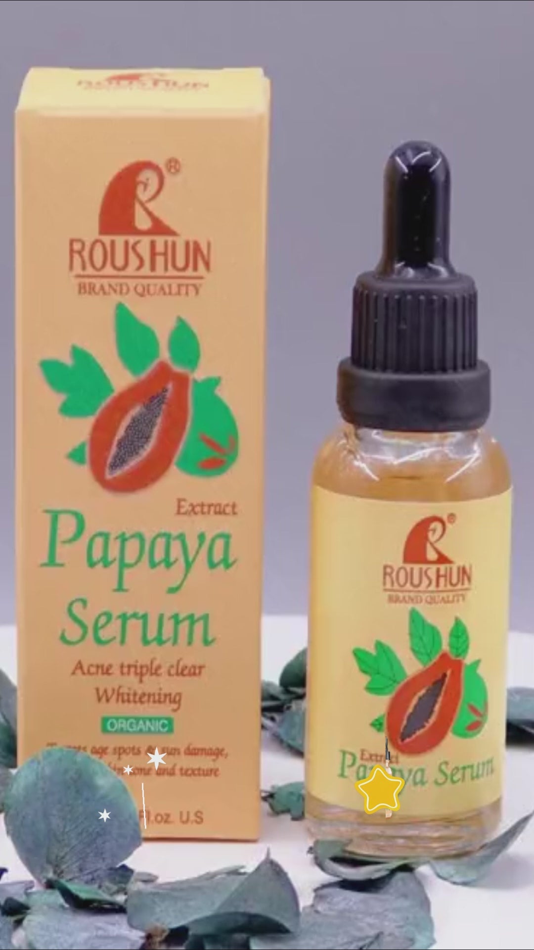 Roushun Papaya Extract Face Serum - 30ml