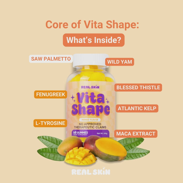 Real Skin Vita Shape Mango Flavor - 60 Gummies