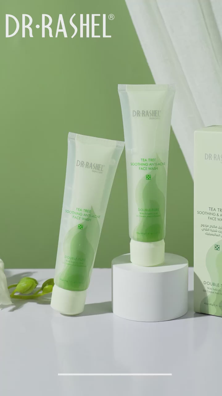 Dr.Rashel Double Tube Tea Tree Soothing Face Wash - 40g+40g