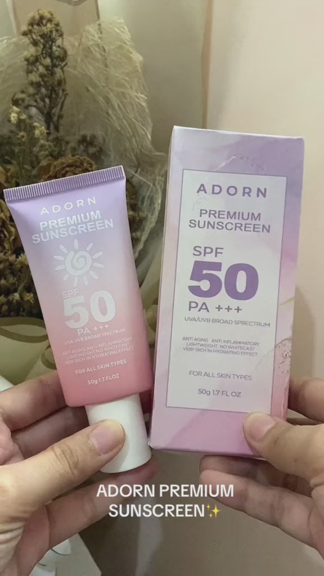 Adorn Premium Sunscreen SPF 50 PA+++ - 50g