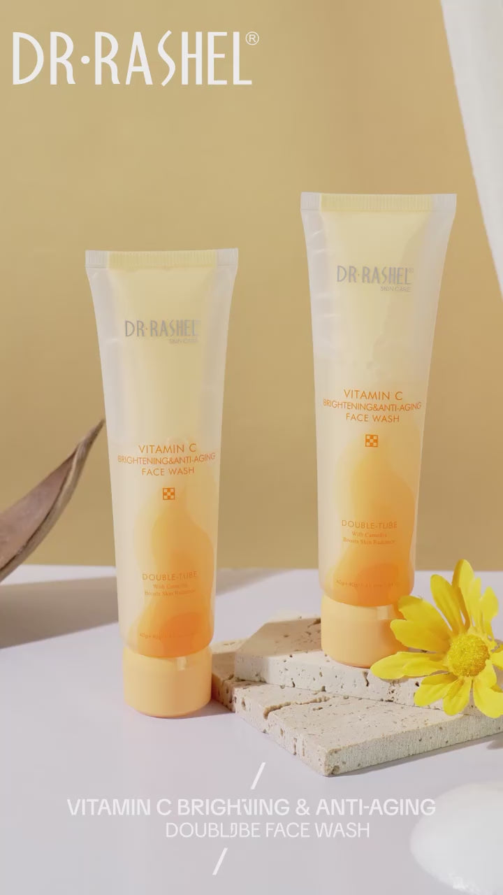Dr.Rashel Double Tube Vitamin C Brightening Face Wash - 40g+40g