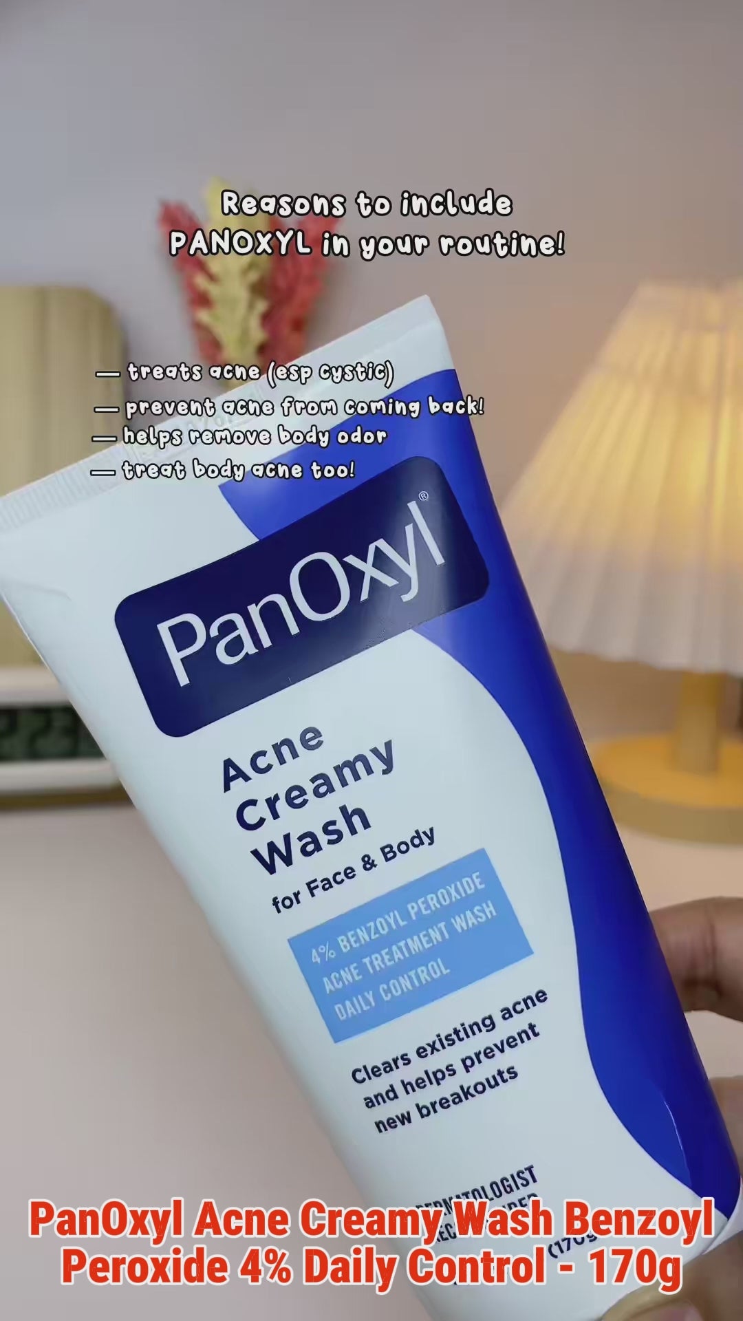 PanOxyl Acne Creamy Wash Benzoyl Peroxide 4% Daily Control - 170g