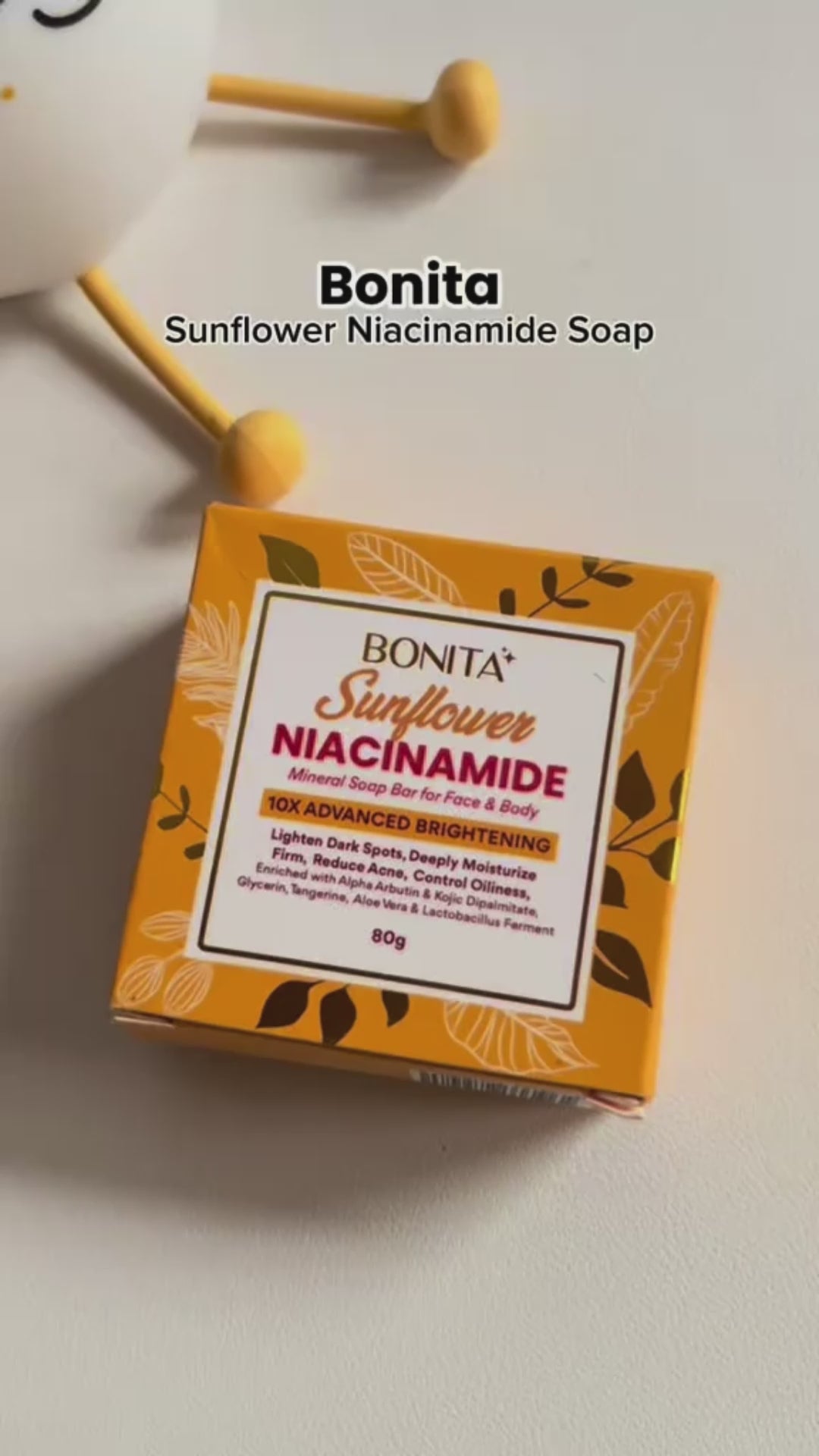 Bonita Sunflower Niacinamide Mineral Soap - 80g