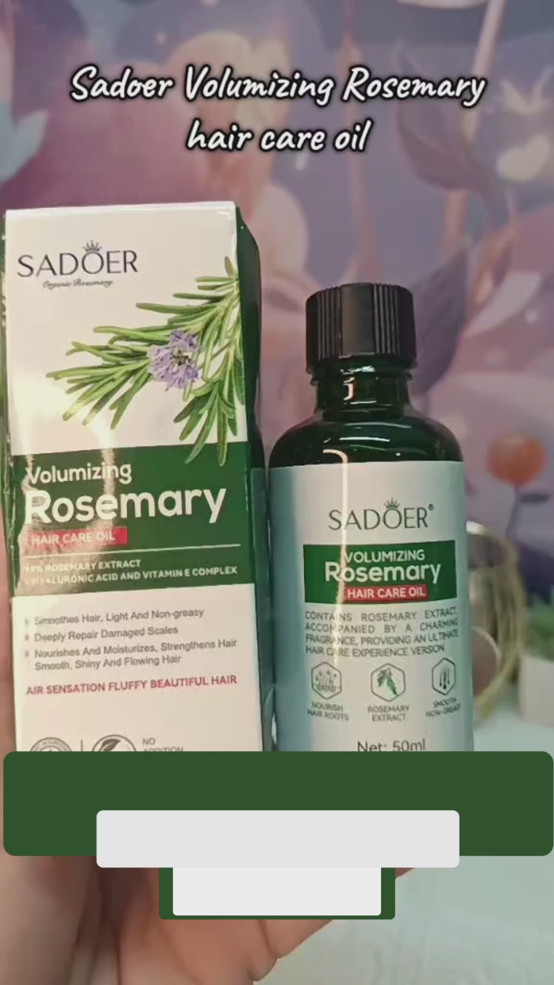 Sadoer Volumizing Rosemary Hair Care Oil - 50ml