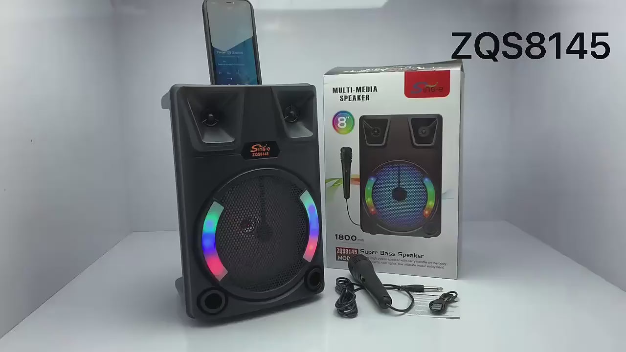 Sing-e Multimedia 8 Inch Party Super Bass Speaker - ZQS8145