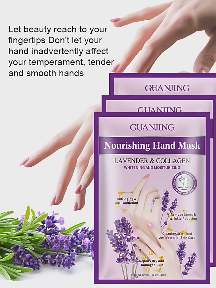 Guanjing Lavender & Collagen Nourishing Hand Mask - 40g (1 Pair)