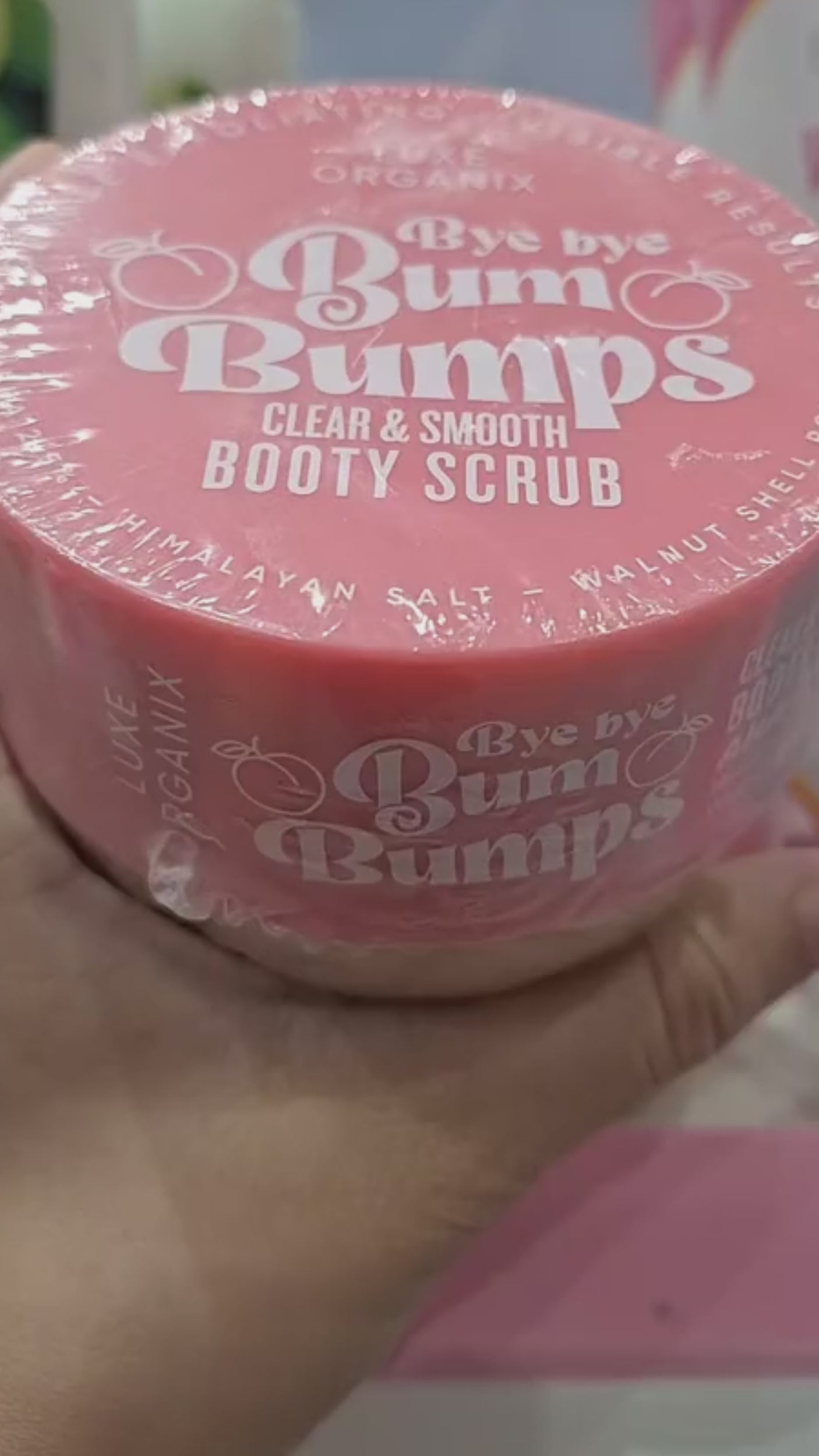 Luxe Organix Bye Bye Bum Bumps Clear & Smooth Booty Scrub - 285g